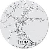 Muismat - Mousepad - Rond - Duitsland - Plattegrond - Jena - Kaart - Stadskaart - 40x40 cm - Ronde muismat