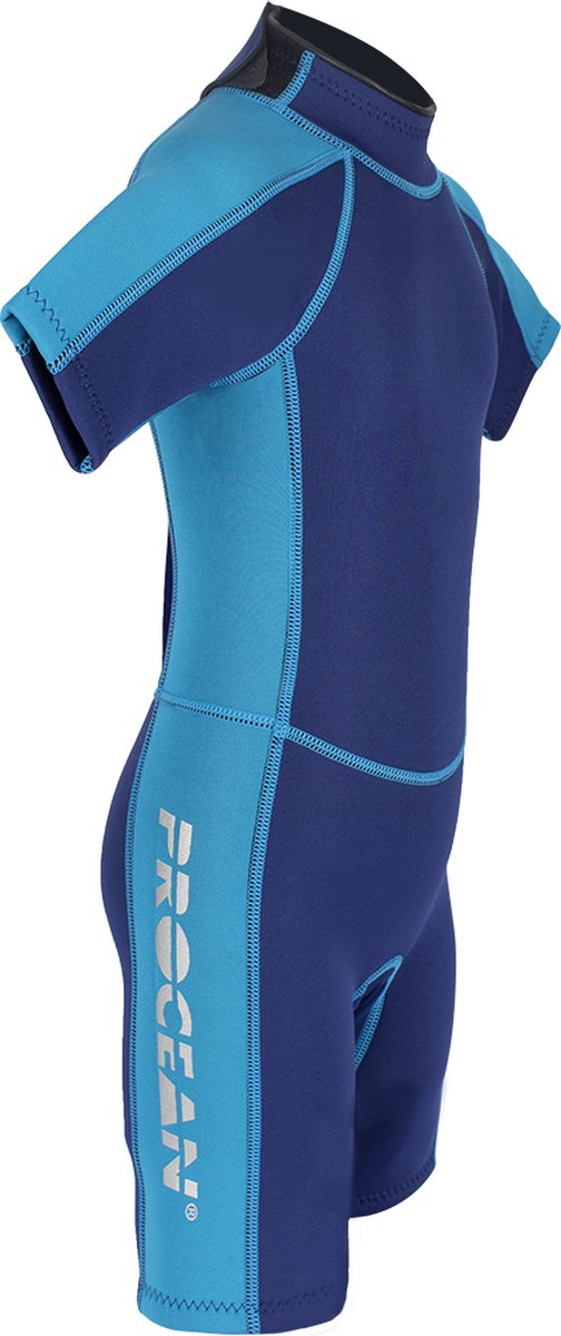 Jongens shorty 3mm blauw/navy 2XS
