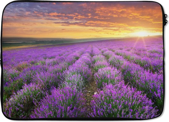 Housse pour ordinateur portable 13 pouces - Lavande - Nuages - Printemps - Housse pour ordinateur portable
