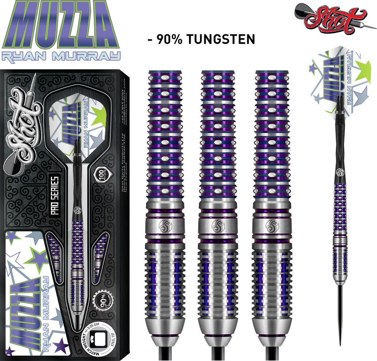 Shot Pro Series Ryan Murray 90% - Dartpijlen