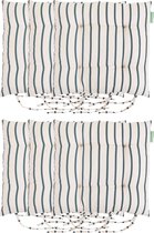 Tuinstoelkussens - Gedrukt Zitkussen - Waterafstotend Stoelkussens met Lint - Tuinkussens voor Binnen en Buiten - Tuinstoel kussens 42x42 cm