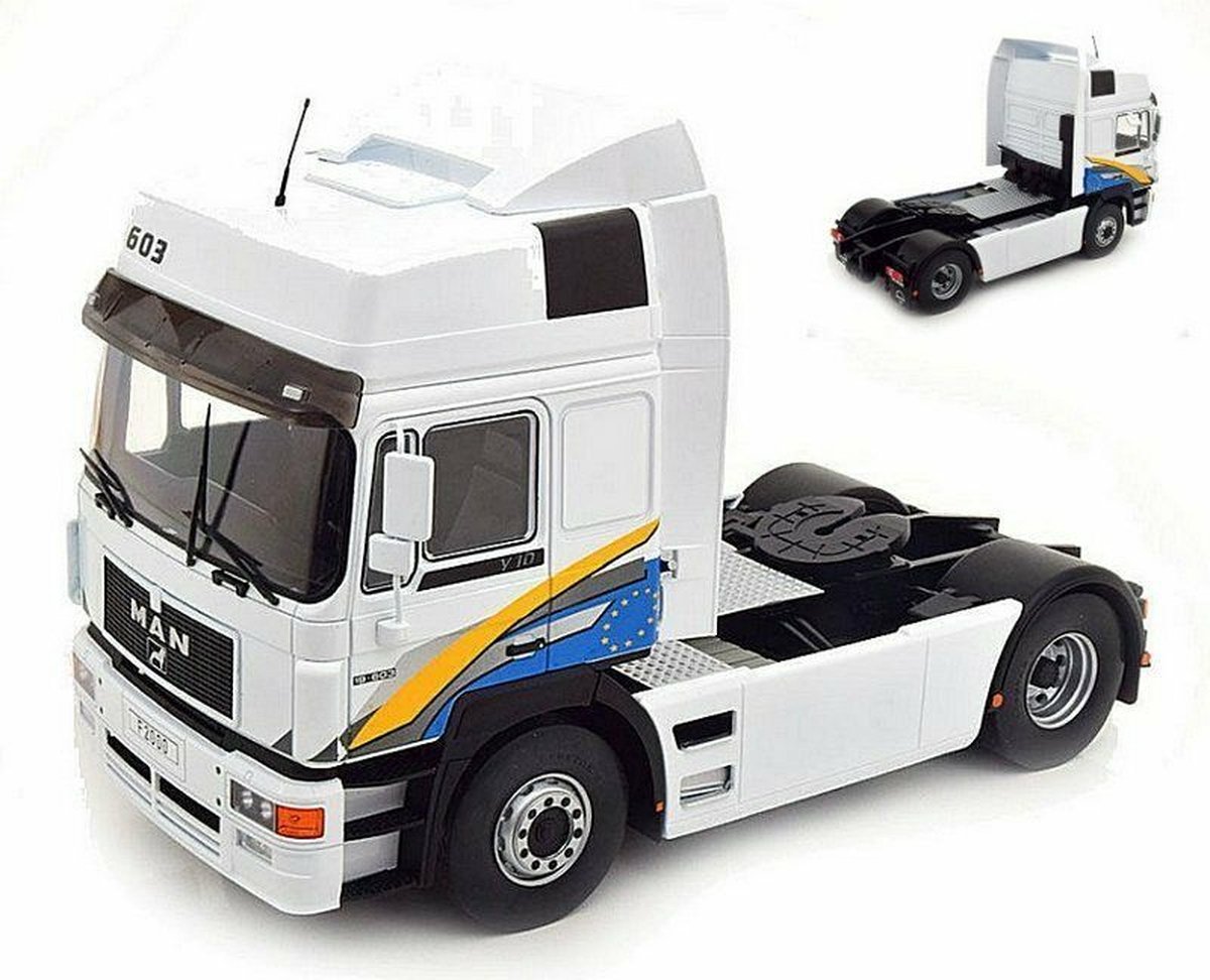 Man F2000 V10 Truck 2-Assi 1994 White/blue