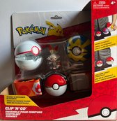 Pokémon Clip 'N' Go Poké Ball Riem Set - Quick Ball, Premier Ball, en Scorbunny figuur
