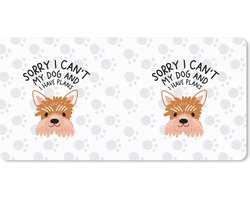 Bureau onderlegger 60x30 cm - Muismat Spreuken - Sorry I can't my dog and I have plans - Quotes - Hond - Bureaulegger xl - Desk mat beschermer - Computer muismatten