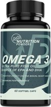 Omega 3 | Visolie | EPA 18% & DHA 12% | 60 Softgel Capsules | Goed Voor Hersenen, Hart & Ogen