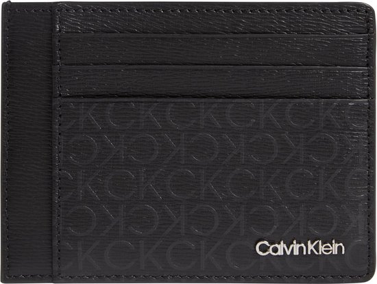 Calvin Klein - Minimalism mo ID cardholder - RFID - heren - black tonal mono