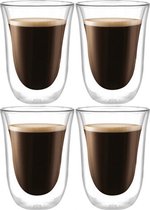 4 stuks Dubbelwandige Glazen - 270 ml - Koffieglazen - Theeglas - Cappuccino Glazen - Latte Macchiato Glazen