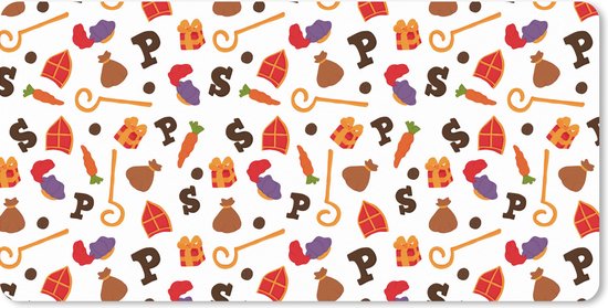 Muismat XXL 90x45 cm - Bureau onderlegger - Bureau mat Sinterklaas Decoratie - Sinterklaas - Sint - Kinderen - Jongens - Meisjes - Kind - Bureaumat - Gaming mousepad xl - Bureaulegger groot - Computer deskmat