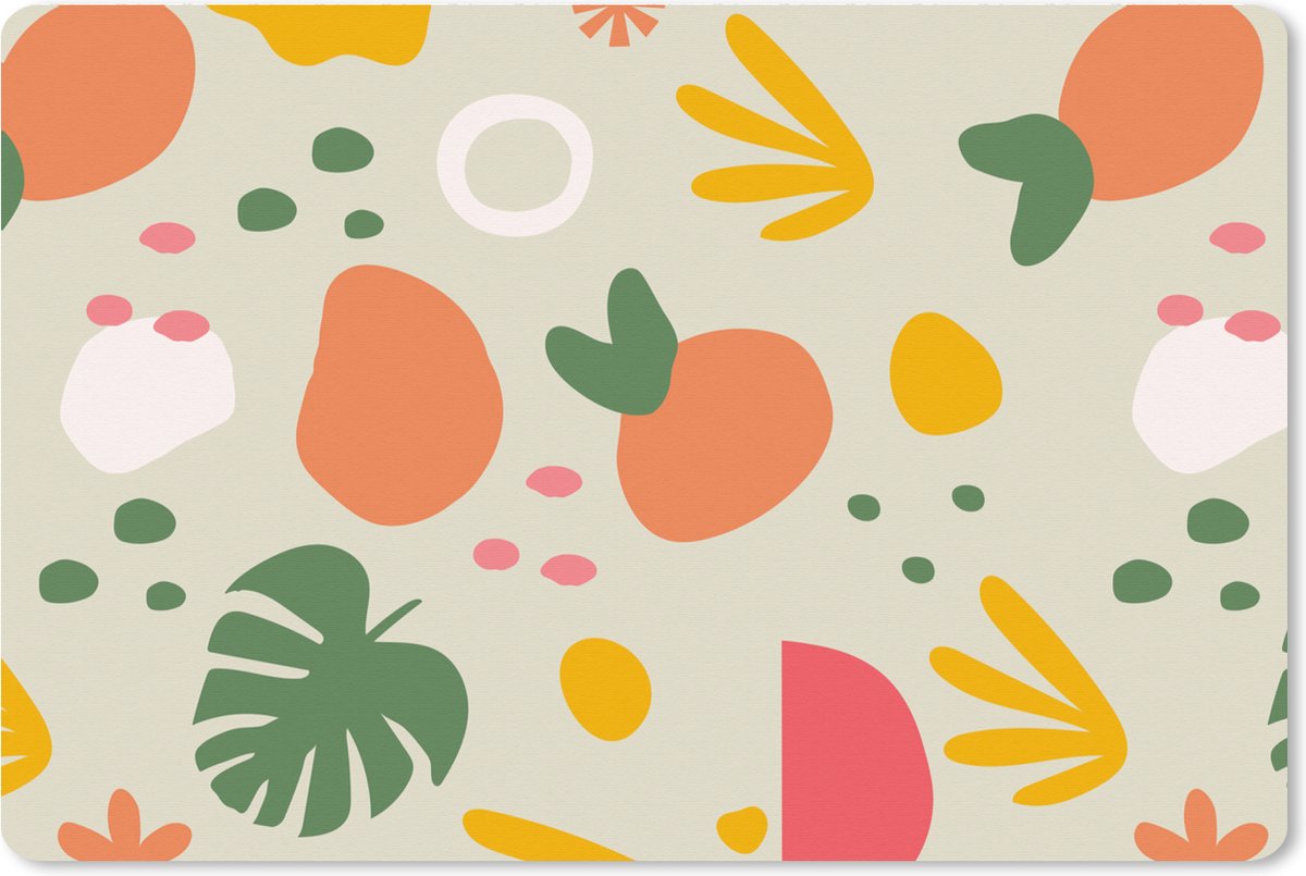 Muismat XXL 120x80 cm - Bureau onderlegger - Bureau mat Fruit - Gatenplant - Patroon - Bureaumat - Gaming mousepad xl - Bureaulegger groot - Computer deskmat
