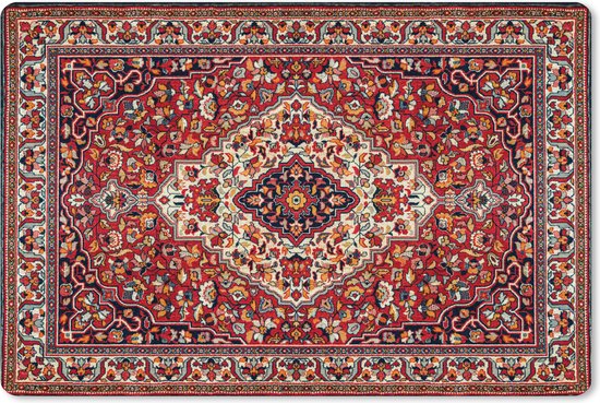 Tapis de souris XXL - Sous-main - Tapis de bureau - Tapis persan - Tapis - Motifs - Rouge - 90x60 cm - Tapis de souris XXL