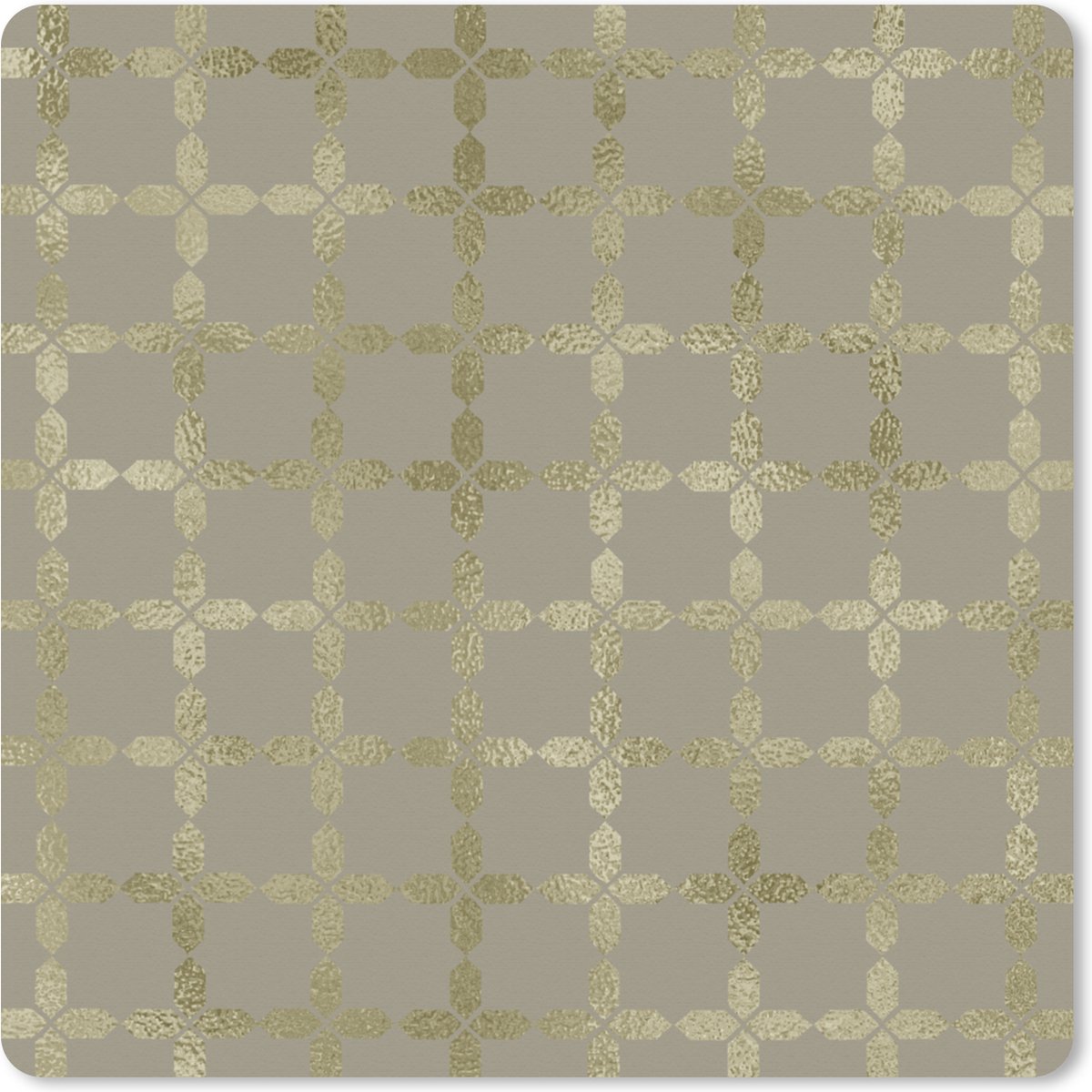 Muismat XXL 40x40 cm - Bureau onderlegger - Bureau mat Patronen - Luxe - Goud - Bureaumat - Gaming mousepad xl - Bureaulegger groot - Computer deskmat