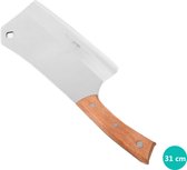 Couteau à découper 31 cm Heavy Duty robuste 375 grammes - couteau de chef - couteau à découper - Hache de cuisine en acier inoxydable Couteau de boucher pour hacher les os Couteau de cuisine robuste