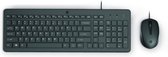 HP 150 - toetsenbord en muis set - QWERTY - Engels - zwart