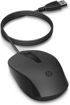 HP 150 USB - Muis met kabel - Zwart