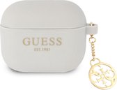 Guess Charms Silicone Case voor Apple Airpods 3 - Grijs