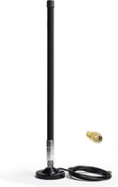 DrPhone HMFS LoRa – 5dBi Glasvezel Helium Hotspot Miner Antenne Met Magnetische Stand - 3 meter lange RP-SMA Male – Outdoor - Zwart