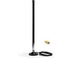 DrPhone HMFS LoRa – 5dBi Glasvezel Helium Hotspot Miner Antenne Met Magnetische Stand - 3 meter lange RP-SMA Male – Outdoor - Zwart