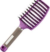 *** Anti klit haarborstel - Purple soft - Heble® Hairbrush - Professional ***