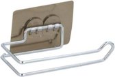 Toiletrolhouder - Wcrolhouder - Toiletpapier houder hangend - Zonder boren - RVS Toiletrolhouder - 1 stuks