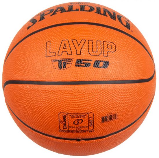 Ballon De Basket Spalding Layup TF-50 - Extérieur Orange - Adhérence Optimale