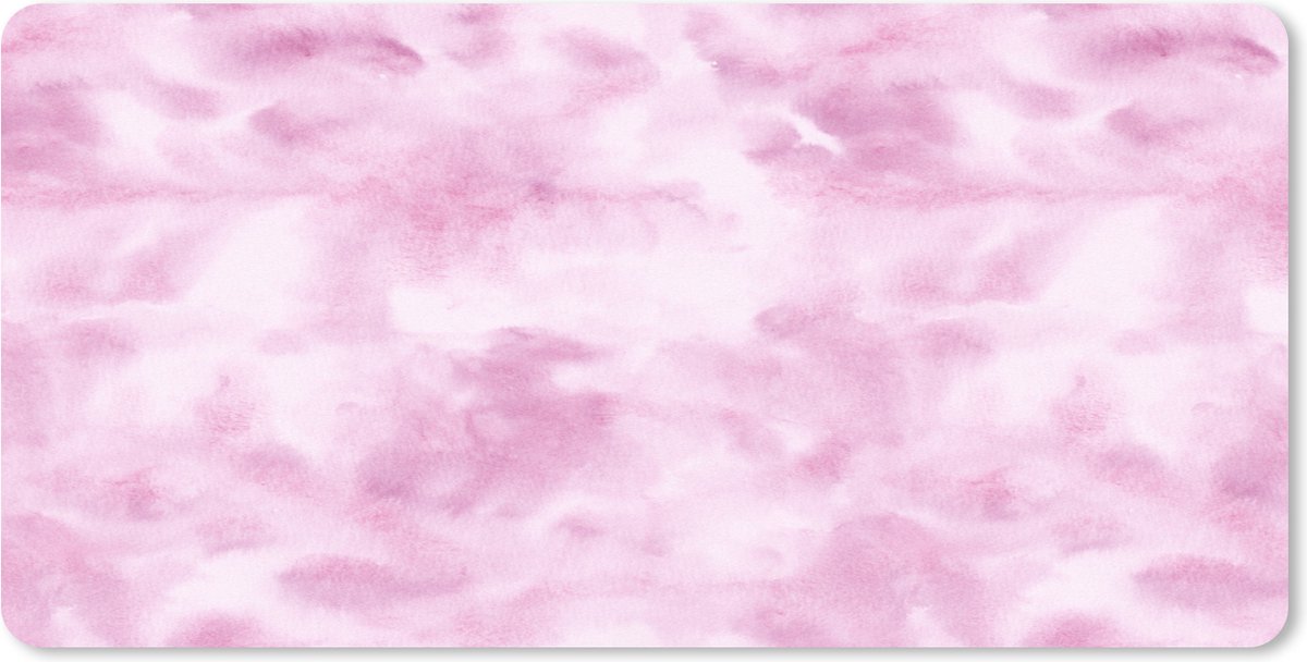 Muismat XXL 80x40 cm - Bureau onderlegger - Bureau mat Patroon - Waterverf - Roze - Bureaumat - Gaming mousepad xl - Bureaulegger groot - Computer deskmat