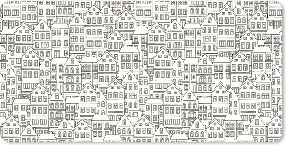 Muismat XXL 120x60 cm - Bureau onderlegger - Bureau mat Huis - Patronen - Skyline - Bureaumat - Gaming mousepad xl - Bureaulegger groot - Computer deskmat