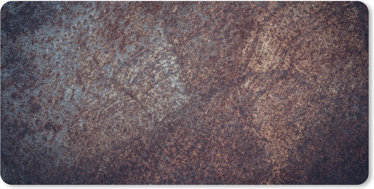 Muismat XXL 80x40 cm - Bureau onderlegger - Bureau mat Roest - Metaal - Platen - Bureaumat - Gaming mousepad xl - Bureaulegger groot - Computer deskmat