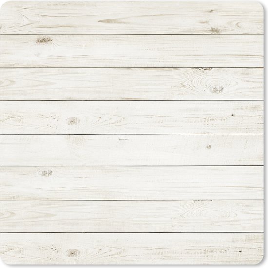 Tapis de souris XXL - Sous-main - Tapis de bureau - Etagère - Wit - Bois - Design - 40x40 cm - Tapis de souris XXL