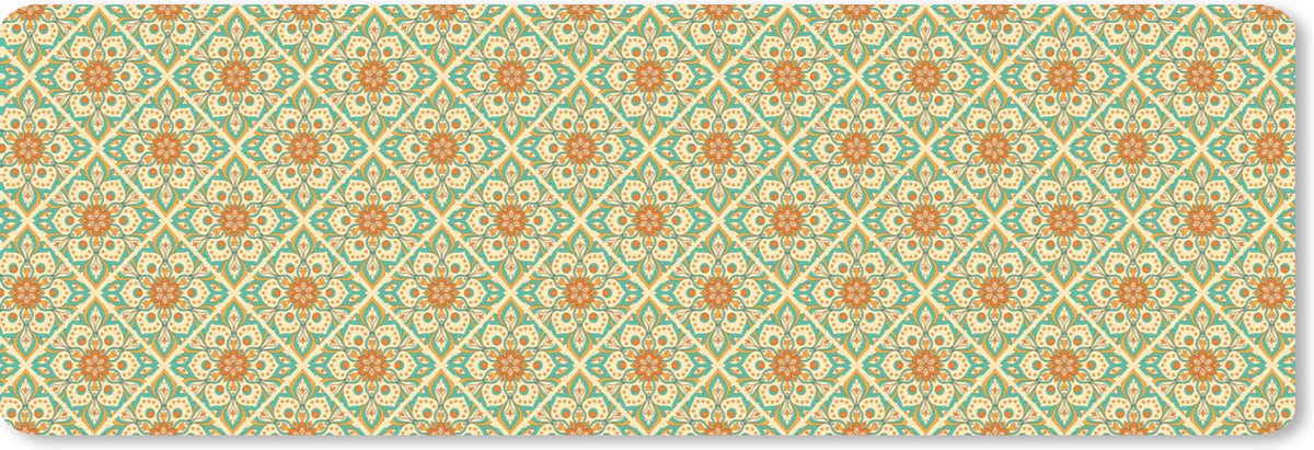 Muismat XXL 90x30 cm - Bureau onderlegger - Bureau mat Vintage - Bohemian - Patronen - Mandala - Bureaumat - Gaming mousepad xl - Bureaulegger groot - Computer deskmat