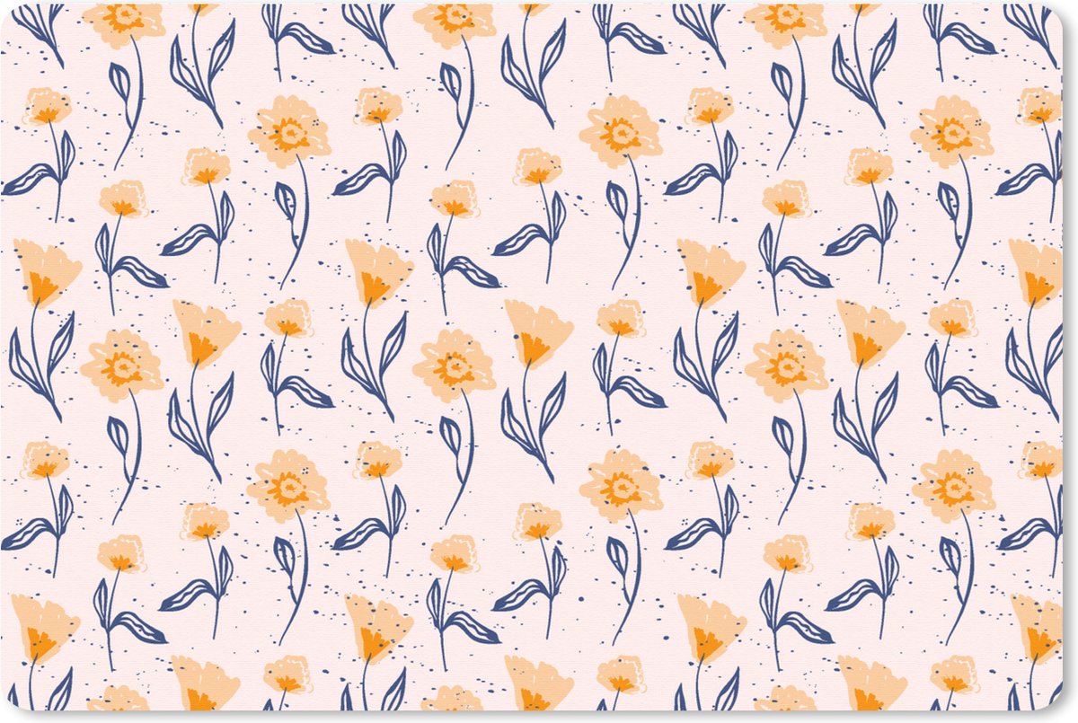 Muismat XXL 90x60 cm - Bureau onderlegger - Bureau mat Bloemen - Patronen - Zomer - Bureaumat - Gaming mousepad xl - Bureaulegger groot - Computer deskmat