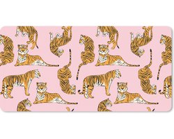 Muismat XXL 80x40 cm - Bureau onderlegger - Bureau mat Patroon - Tiger - Dieren - Bureaumat - Gaming mousepad xl - Bureaulegger groot - Computer deskmat