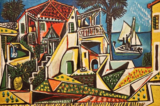 Pablo Picasso - Mediterranean Landscape, Mediterraan landschap Canvas Print