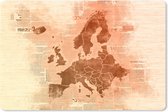 Muismat XXL - Bureau onderlegger - Bureau mat - Kaart Europa - Krant - Oranje - 90x60 cm - XXL muismat