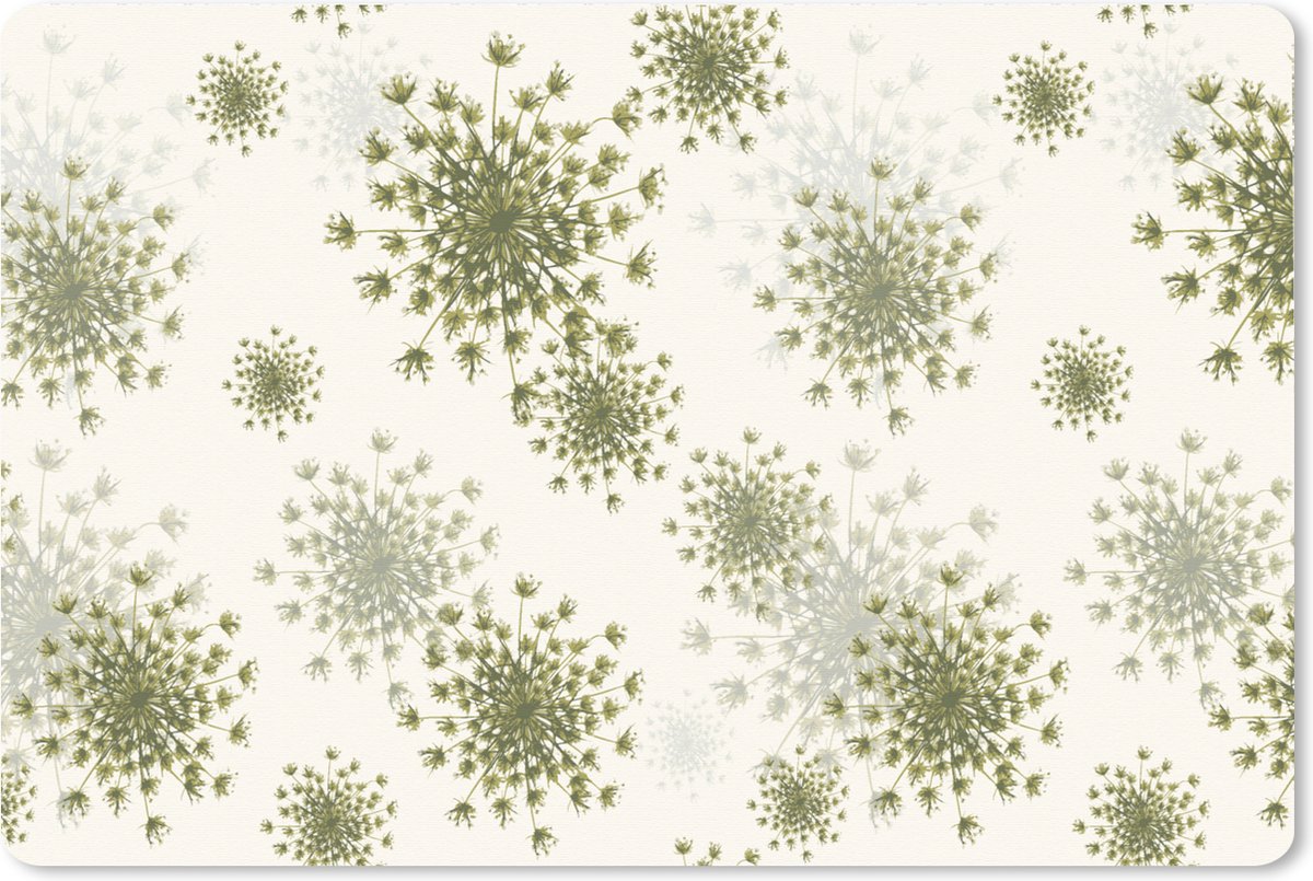 Muismat XXL 120x80 cm - Bureau onderlegger - Bureau mat Wildbloemen - Patronen - Zaden - Bureaumat - Gaming mousepad xl - Bureaulegger groot - Computer deskmat