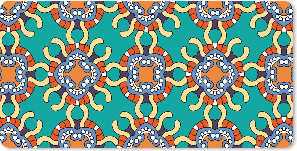 Muismat XXL 80x40 cm - Bureau onderlegger - Bureau mat Patronen - Abstract - Groen - Bureaumat - Gaming mousepad xl - Bureaulegger groot - Computer deskmat