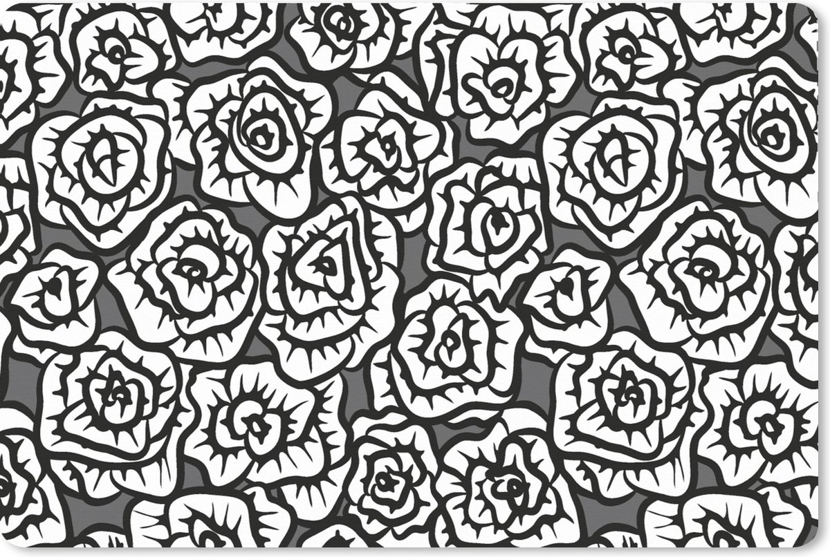 Muismat XXL 120x80 cm - Bureau onderlegger - Bureau mat Meiden - Rozen - Patronen - Girl - Kids - Kinderen - Kindje - Bureaumat - Gaming mousepad xl - Bureaulegger groot - Computer deskmat