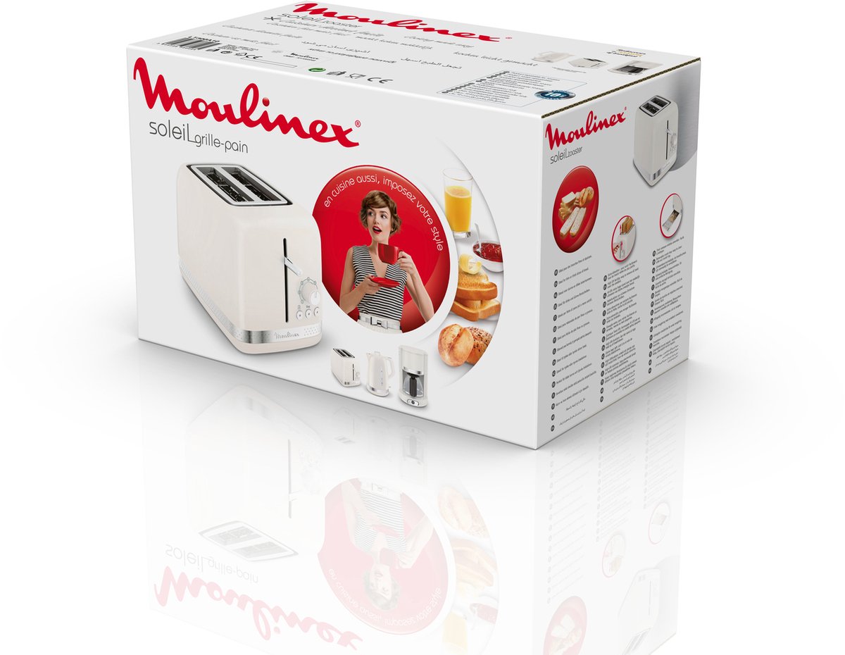 Moulinex LT300A10 broodrooster 2 snede(n) 850 W Ivoor