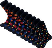 10 paar sokken - SQOTTON® - Fun - Dots - Maat 35-38