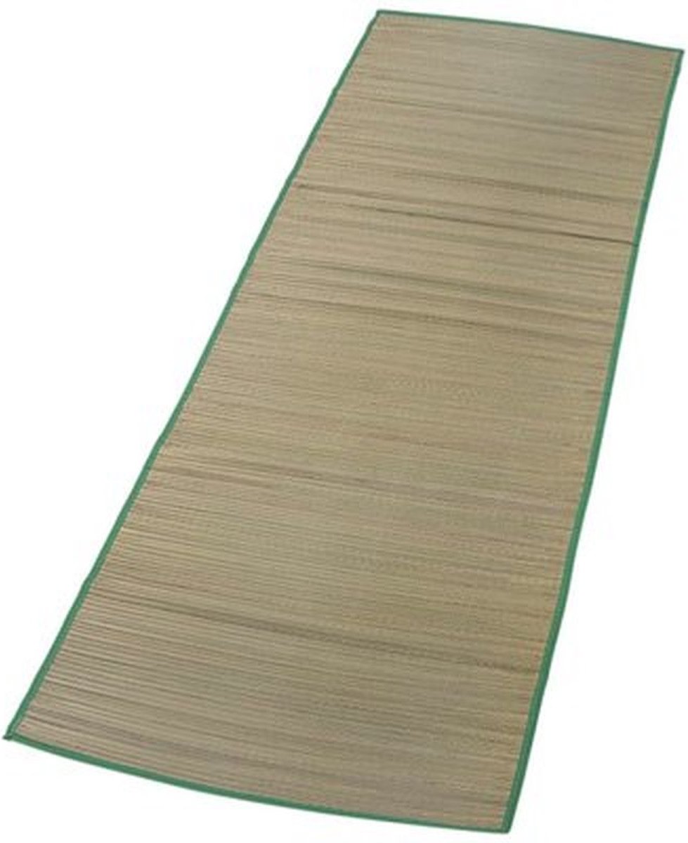 Rieten Strandmat - Oprolbare Rietmat - Groen / Bruin - Ligmat Voor Buiten - 60x180cm
