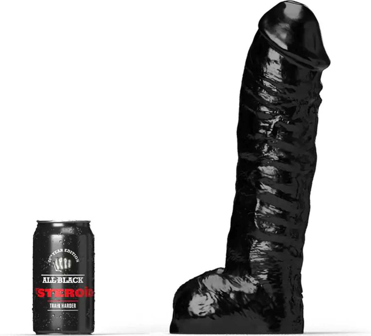 Goedkoopste All Black Steroïd - The Gym Buddy - Dildo - 35x 8,7 cm - zwart