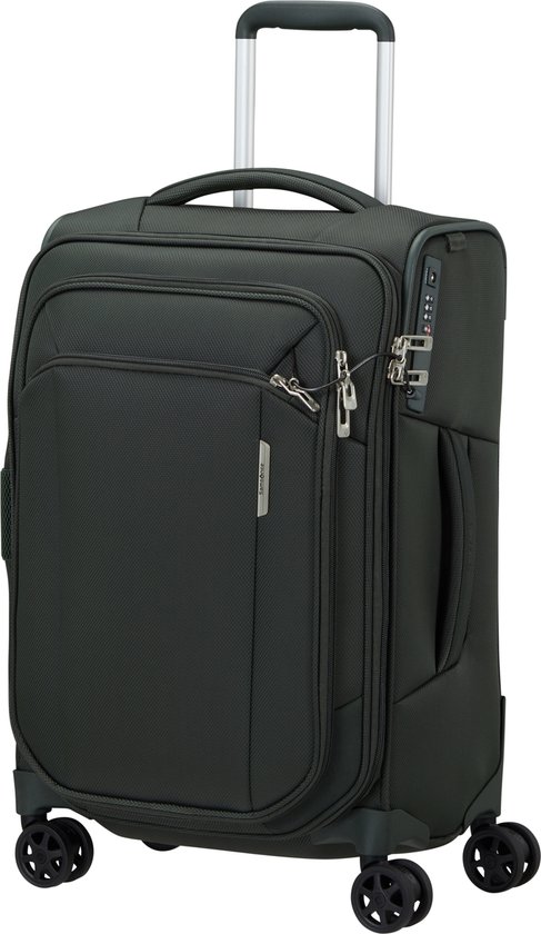 Samsonite Reiskoffer Met Laptopvak - Respark Spin. 55/20 Length 35 Exp (Handbagage) Forest Green