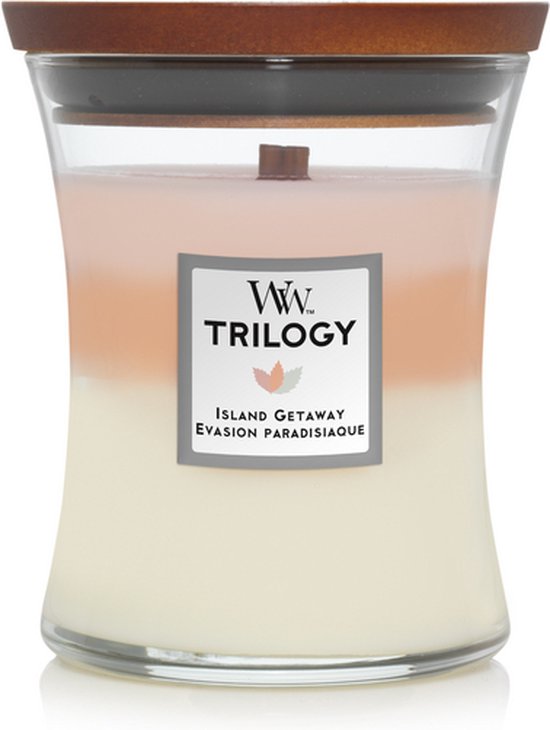 WoodWick Medium candle Trilogy Island Getaway