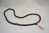 Houten decoratie ketting, Mala, lengte circa 45 cm (enkel gemeten) donker bruin