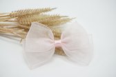 Organza Basic haarstrik - Kleur Roze - Haarstrik - Glanzende haarstrik  - Exclusieve haaraccessoires - Bows and Flowers