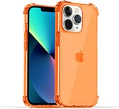 Smartphonica iPhone 11 Pro Max transparant siliconen hoesje - Oranje / Back Cover geschikt voor Apple iPhone 11 Pro Max