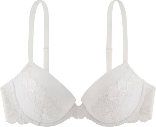 Teyli Cotton Bra - Dames beugel BH - BH met kanten bies - Het is gemaakt van hoge kwaliteit katoen en lycra beige 100D : Teyli