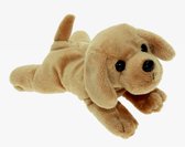 Pluche knuffel dieren Labrador hond blond van 18 cm - Speelgoed honden knuffels - Cadeau voor jongens/meisjes