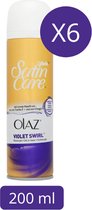 Gillette Venus Satin Care Olaz Violet Swirl Scheergel - Voordeelverpakking 6x200ml