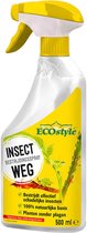 ECOstyle InsectWeg Gebruiksklaar - Effectief tegen Schadelijke Insecten - Natuurlijk - Voor Pot-, Kamer- en Sierplanten - Tegen Spint, Wolluis en Dopluis - 500 ML