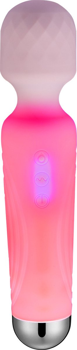 Darenci Wand Massager - Vibrator - Seksspeeltjes - Sextoys - Satisfier - G-spot Stimulator voor Clitoris - Lichtgevende Dildo - Plezier voor mannen en vrouwen - Oplaadbaar met USB-kabel - Roze